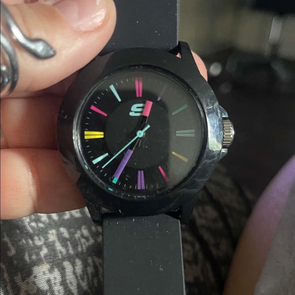 Skechers Black Smartwatch with Colorful Accents